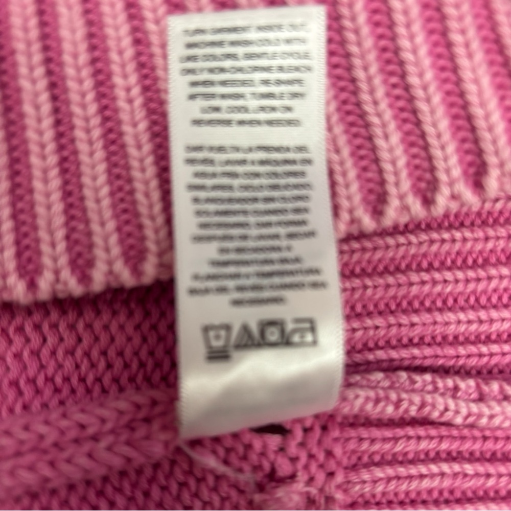 Scoop Women's Large Long Sleeve Puff Shoulder Sweater Acid Wash Dusky Pink NWT - Picture 9 of 11